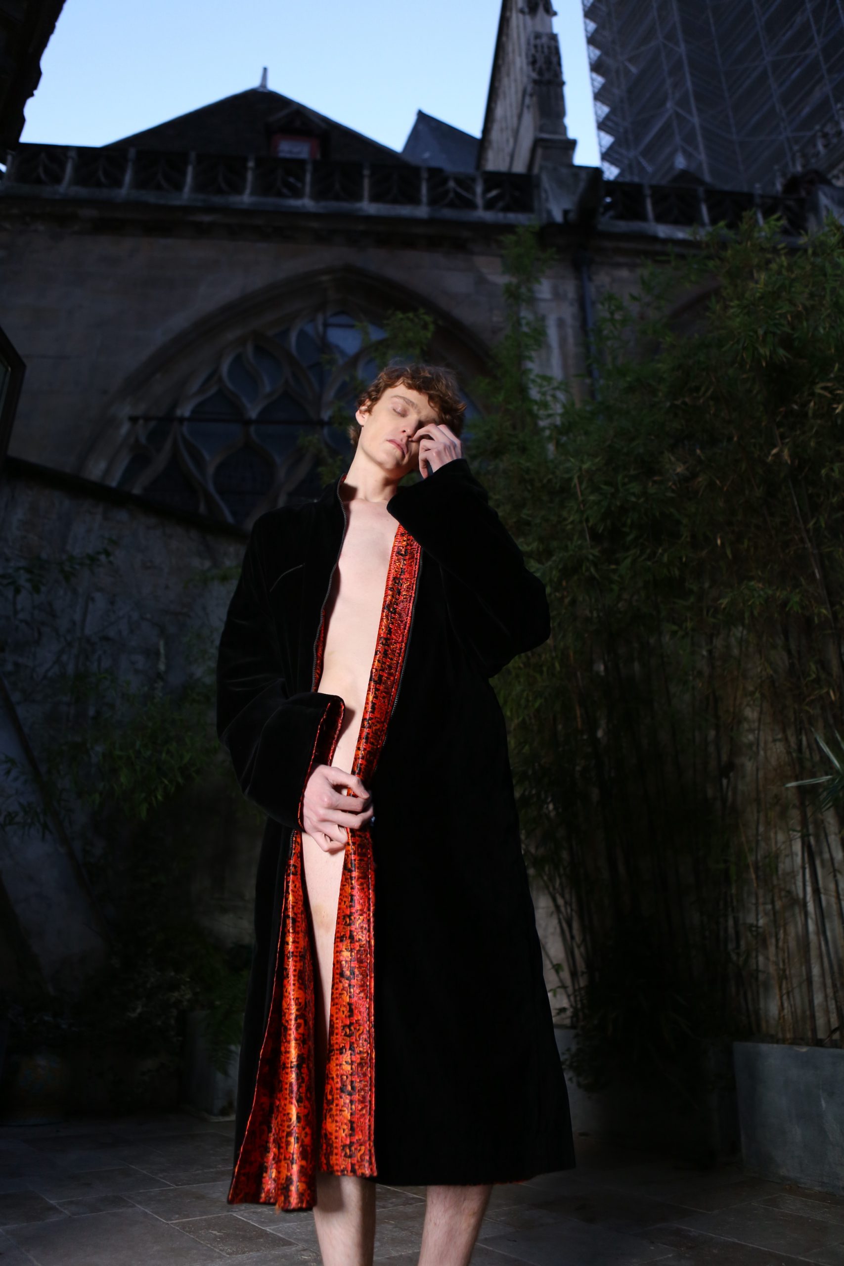 Crimson Ember Jacquard Pullover - Image 3